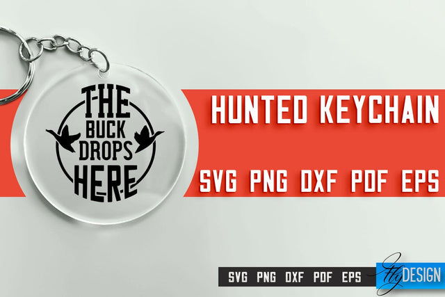 Hunting Keychain SVG Design | Hunter Club | Hunting SVG SVG Fly Design 