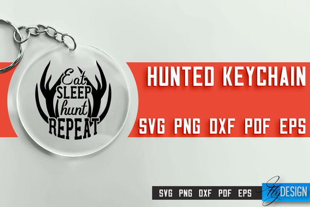 Hunting Keychain SVG Design | Hunter Club | Hunting SVG SVG Fly Design 