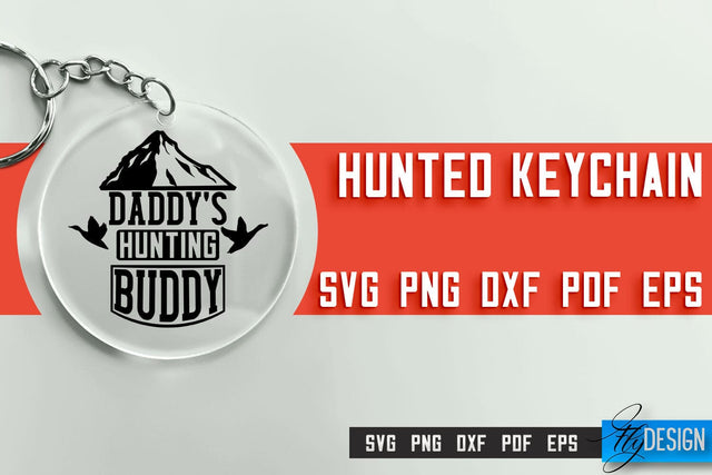 Hunting Keychain SVG Design | Hunter Club | Hunting SVG SVG Fly Design 