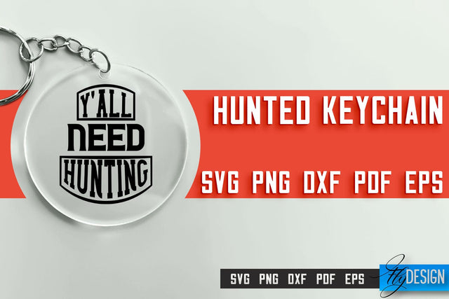 Hunting Keychain SVG Design | Hunter Club | Hunting SVG SVG Fly Design 
