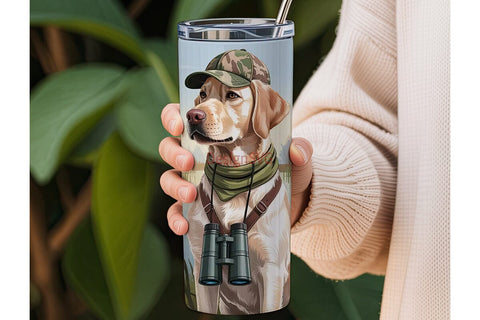 Hunting Labrador 20oz Tumbler Wrap Sublimation DesignSVG 