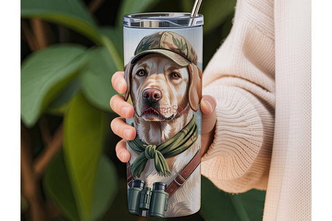 Hunting Labrador 20oz Tumbler Wrap Sublimation DesignSVG 
