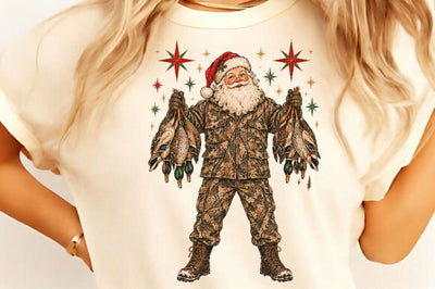 Hunting Santa Duck Hunting PNG Sublimation SVGista 