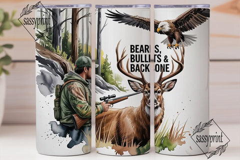 Hunting Scene 20oz Tumbler Wrap Sublimation sassyprint 