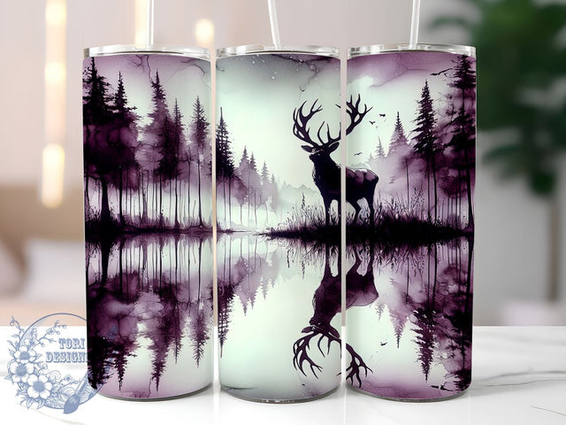 Hunting Season 20oz Skinny Tumbler, Deer Nature Tumbler Png, Straight & Tapered Tumbler Wrap, Instant Digital Download Sublimation ToriDesigns 