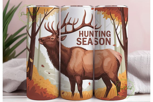 Hunting Season 20oz Tumbler Design Sublimation PixelChick 