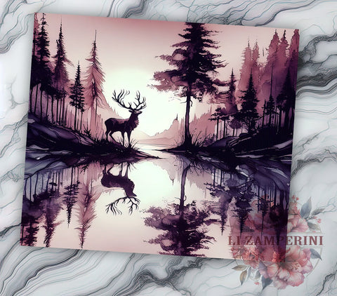 Hunting Season 20oz Tumbler Wrap PNG, Deer Nature Sublimation Tumbler Png, Straight & Tapered Tumbler Wrap, Instant Digital Download Sublimation Li Zamperini 