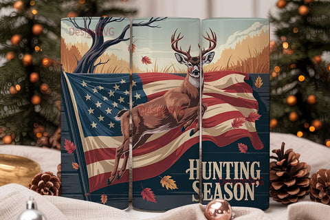Hunting Season 20oz Tumbler Wrap Sublimation DesignSVG 