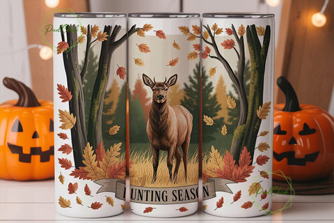 Hunting Season 20oz Tumbler Wrap Sublimation PixelChick 