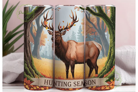 Hunting Season 20oz Tumbler Wrap Sublimation PixelChick 