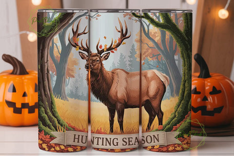 Hunting Season 20oz Tumbler Wrap Sublimation PixelChick 