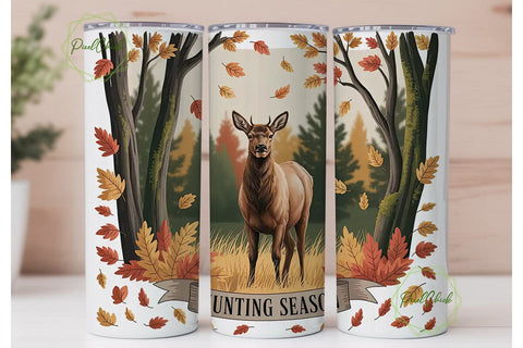 Hunting Season 20oz Tumbler Wrap Sublimation PixelChick 