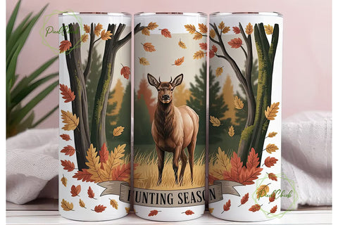 Hunting Season 20oz Tumbler Wrap Sublimation PixelChick 