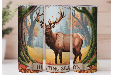 Hunting Season 20oz Tumbler Wrap Sublimation PixelChick 