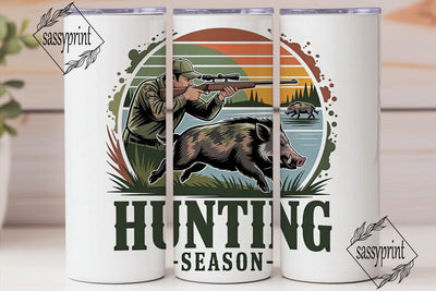 Hunting Season 20oz Tumbler Wrap Sublimation sassyprint 