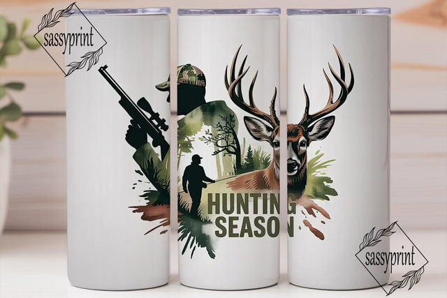 Hunting Season 20oz Tumbler Wrap Sublimation sassyprint 
