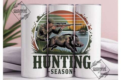 Hunting Season 20oz Tumbler Wrap Sublimation sassyprint 