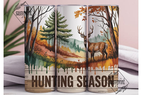 HUNTING SEASON Deer Forest 20oz Skinny Sublimation sassyprint 