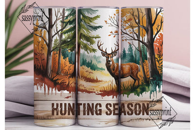 HUNTING SEASON Deer Forest 20oz Skinny Sublimation sassyprint 