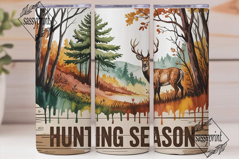 HUNTING SEASON Deer Forest 20oz Skinny Sublimation sassyprint 