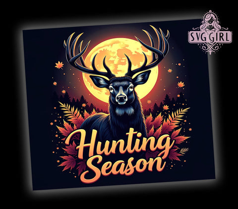 Hunting Season, Deer Hunting, Fishing Tumbler, 20oz Tumbler, Sublimation Design, Outdoor Enthusiast, Gift for Hunters Sublimation SvggirlplusArt 