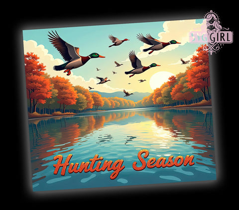 Hunting Season, Fishing Tumbler, 20oz Tumbler, Sublimation Design, Outdoor Adventure, Gift for Hunters, Rustic Decor Sublimation SvggirlplusArt 