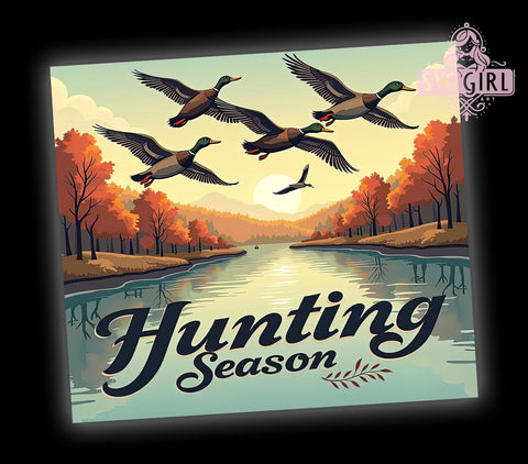 Hunting Season, Fishing Tumbler, 20oz Tumbler, Sublimation Design, Outdoor Adventure, Gift for Hunters, Rustic Decor Sublimation SvggirlplusArt 