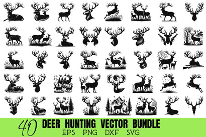Hunting Svg Bundle, Fathers Day Svg, Hunter Svg, Deer Hunting Svg, Hunting Clipart, Hunting Svg Files For Cricut, Antlers Svg SVG DesignDestine 
