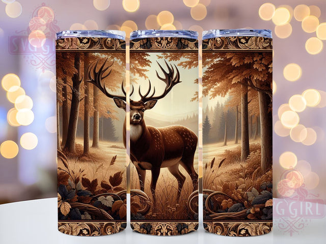 Hunting Tumbler, Camo Deer Design, 20oz Tumbler Wrap, Sublimation Wrap, Outdoor Drinkware, Hunter Gift, Wildlife Decor Sublimation SvggirlplusArt 
