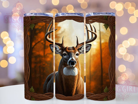 Hunting Tumbler, Camo Deer Design, 20oz Tumbler Wrap, Sublimation Wrap, Outdoor Drinkware, Hunter Gift, Wildlife Decor Sublimation SvggirlplusArt 