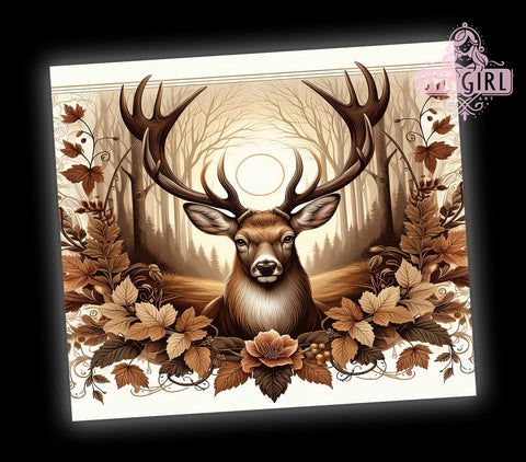 Hunting Tumbler, Camo Deer Design, 20oz Tumbler Wrap, Sublimation Wrap, Outdoor Drinkware, Hunter Gift, Wildlife Decor Sublimation SvggirlplusArt 