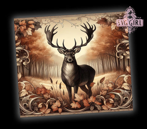 Hunting Tumbler, Camo Deer Design, 20oz Tumbler Wrap, Sublimation Wrap, Outdoor Drinkware, Hunter Gift, Wildlife Decor Sublimation SvggirlplusArt 