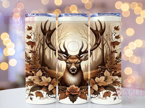 Hunting Tumbler, Camo Deer Design, 20oz Tumbler Wrap, Sublimation Wrap, Outdoor Drinkware, Hunter Gift, Wildlife Decor Sublimation SvggirlplusArt 