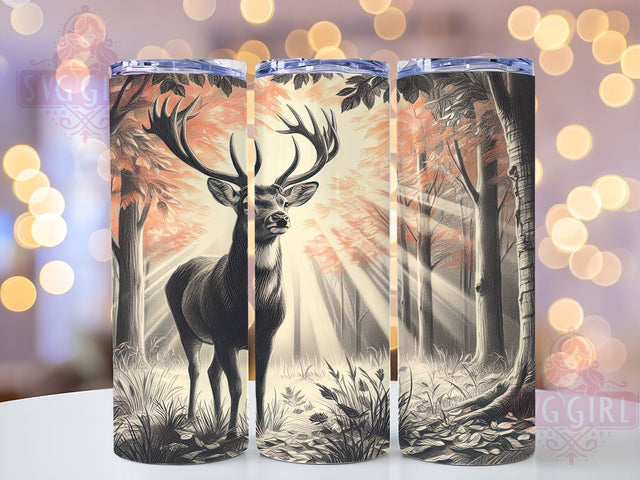 Hunting Tumbler, Camo Deer Design, 20oz Tumbler Wrap, Sublimation Wrap, Outdoor Drinkware, Hunter Gift, Wildlife Decor Sublimation SvggirlplusArt 