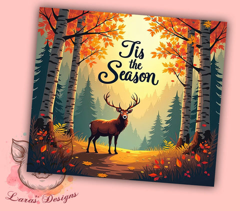 Hunting Tumbler, Deer Hunting Gift, Outdoor Decor, Sublimation Wrap, Seasonal Drinkware, Hunting Season, Wildlife Mug Sublimation Lara' s Designs 