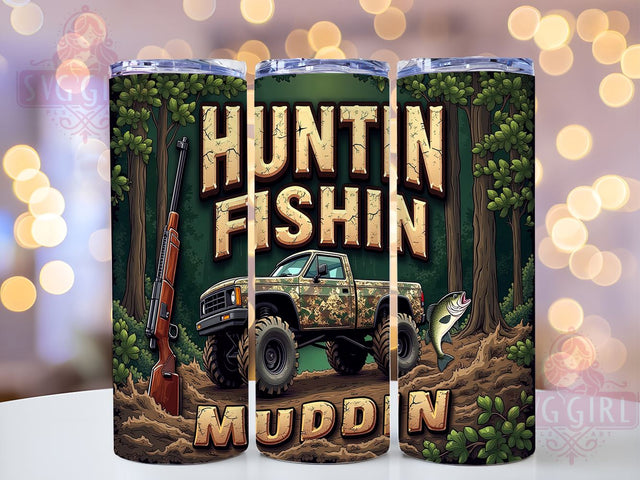 Hunting Tumbler, Fishing Gifts, Mudding Decor, 20oz Tumbler, Outdoor Lifestyle, Sublimation Design, PNG File, Country Living Gifts Sublimation SvggirlplusArt 