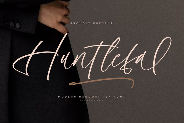 Huntlefal - Modern Handwritten Font Font Letterena Studios 