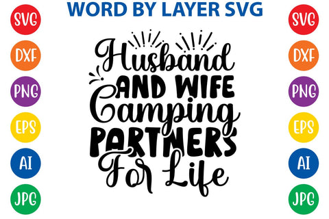 Husband And Wife Camping Partners For Life SVG DESIGN SVG Rafiqul20606 