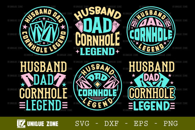 Husband Dad Cornhole Legend SVG Cornhole Game Tshirt Bundle Cornhole Quote Design, TG 0005 SVG Unique Zone 