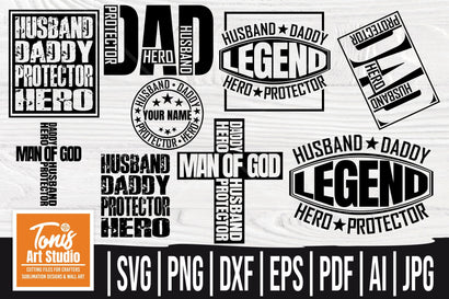 Husband Daddy Protector Hero SVG | Father's Day SVG SVG TonisArtStudio 