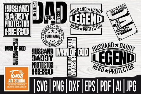 Husband Daddy Protector Hero SVG | Father's Day SVG SVG TonisArtStudio 