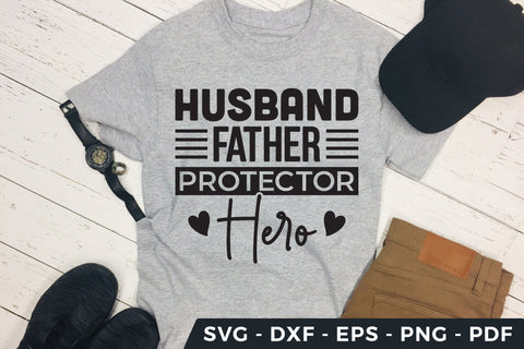 Husband Father Protector Hero, Fathers Day SVG SVG CraftLabSVG 