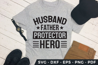 Husband Father Protector Hero SVG Cut File SVG CraftLabSVG 