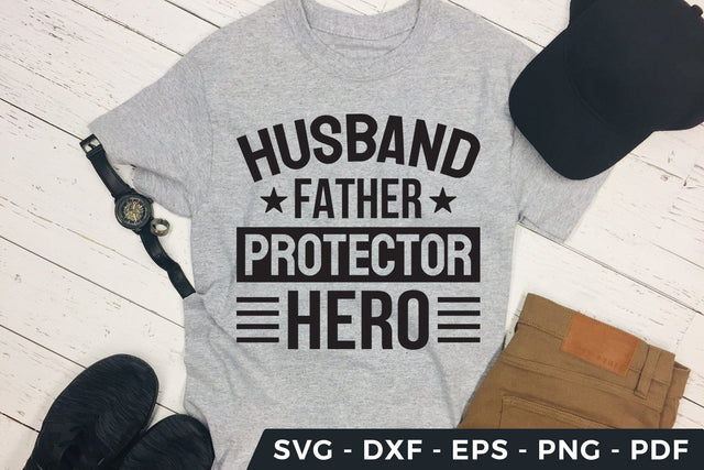 Husband Father Protector Hero SVG Cut File SVG CraftLabSVG 
