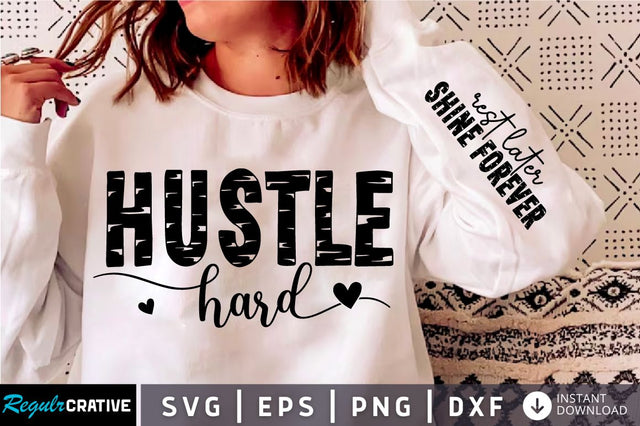 Hustle Hard Sleeve SVG Design SVG Regulrcrative 