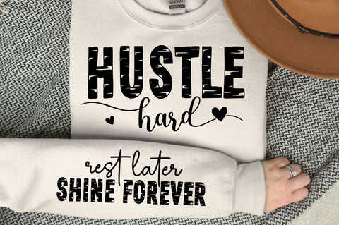 Hustle Hard Sleeve SVG Design SVG Regulrcrative 