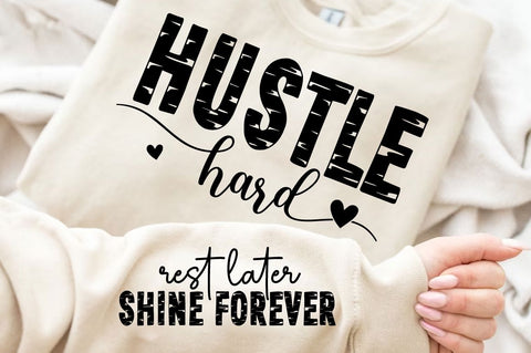 Hustle Hard Sleeve SVG Design SVG Regulrcrative 