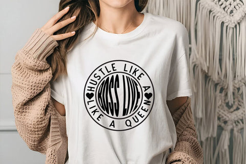 Hustle like a boss live like a queen SVG Angelina750 