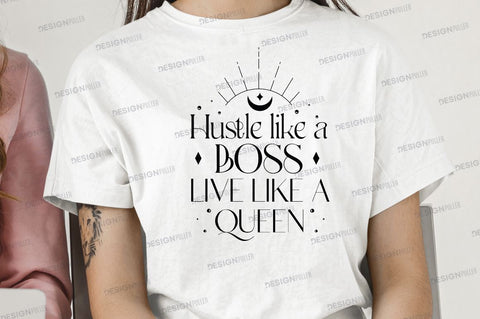 Hustle like a boss live like a queen Svg Design SVG Regulrcrative 