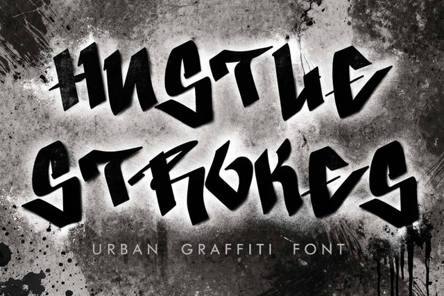 Hustle Strokes Font Prasetya Letter 